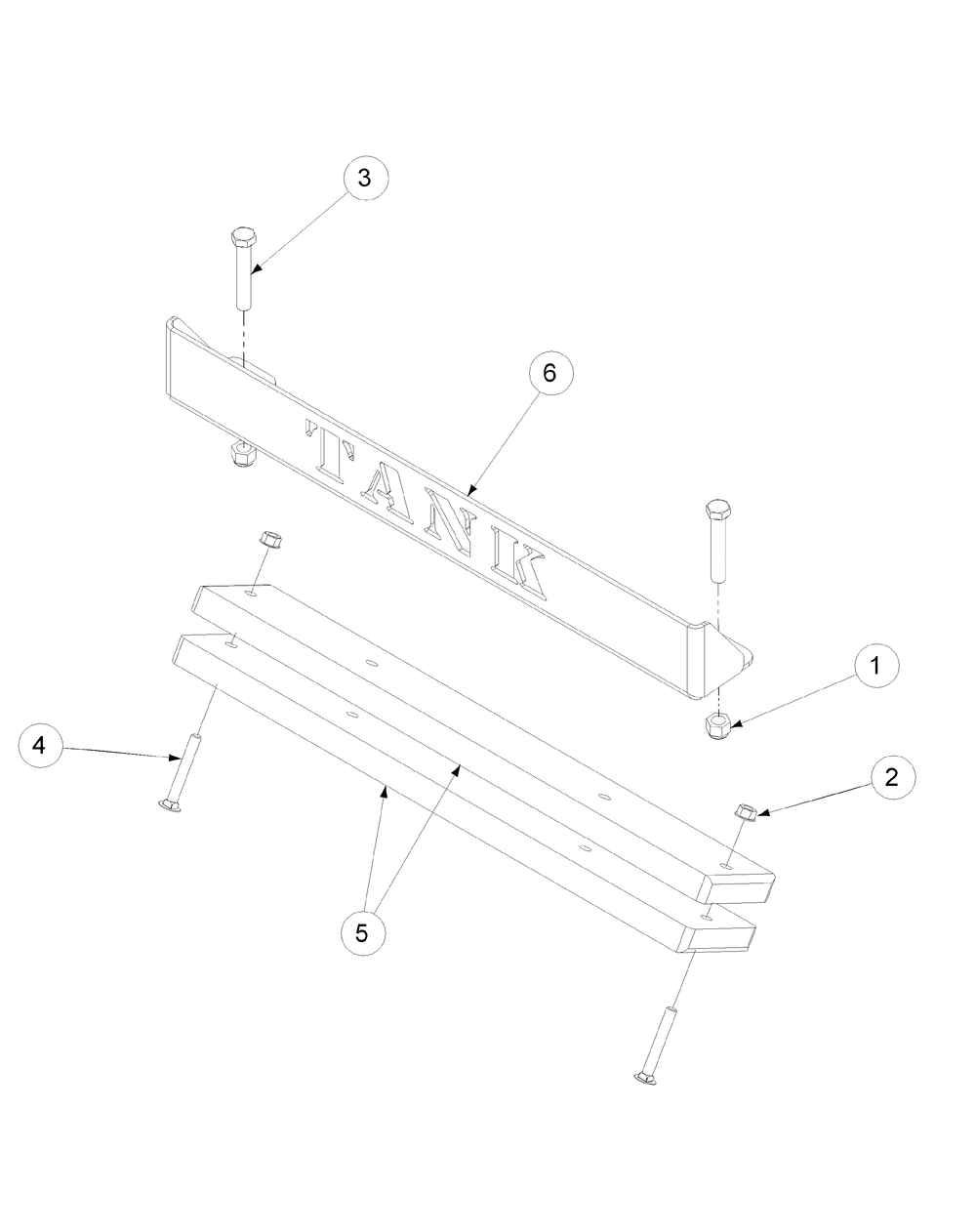 Rear Bumper Diagram and Parts List for M72-GN33 53CB5FJZ750-33HP-OHV Cub Cadet Lawn Tractor